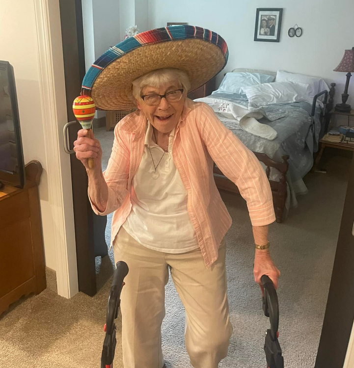 Female senior celebrating Cinco de Mayo