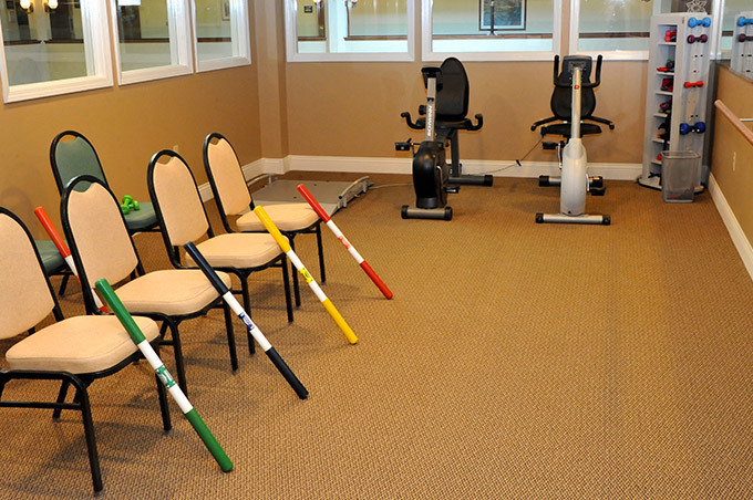 Assisted living exercise room at GSL Strongsville
