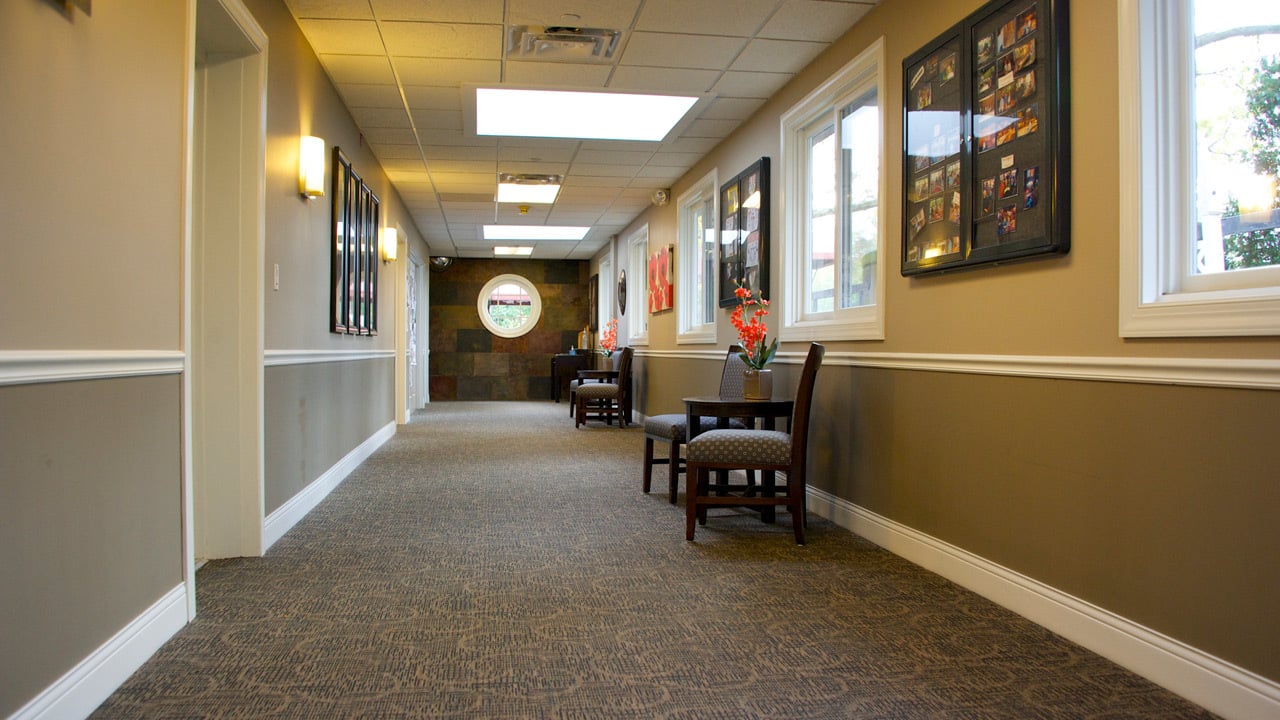 Hallway to resident's rooms