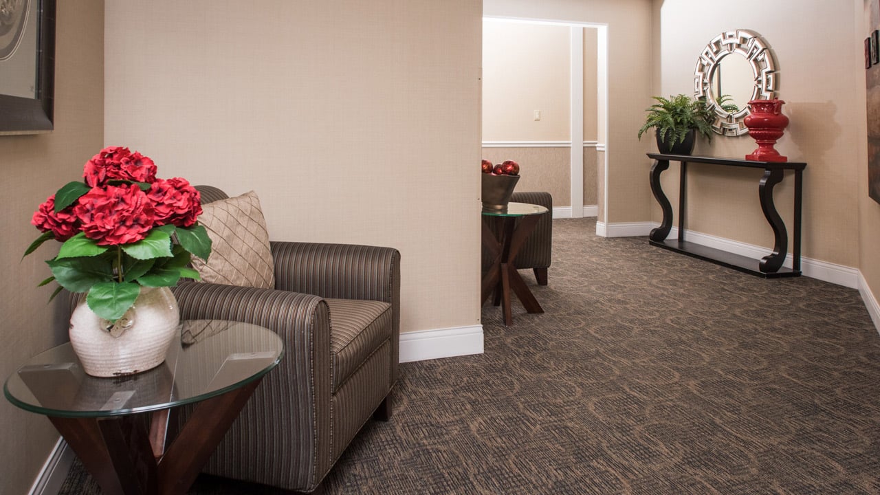Beautifully designed hallway to resident suites - Berea