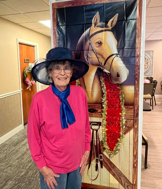 Senior female at the derby