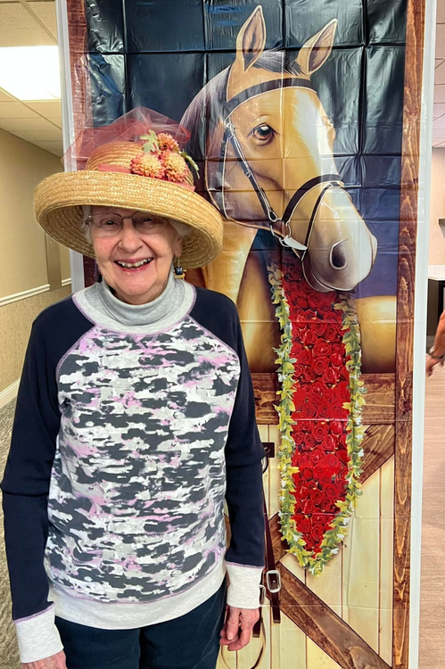 Senior female with horse