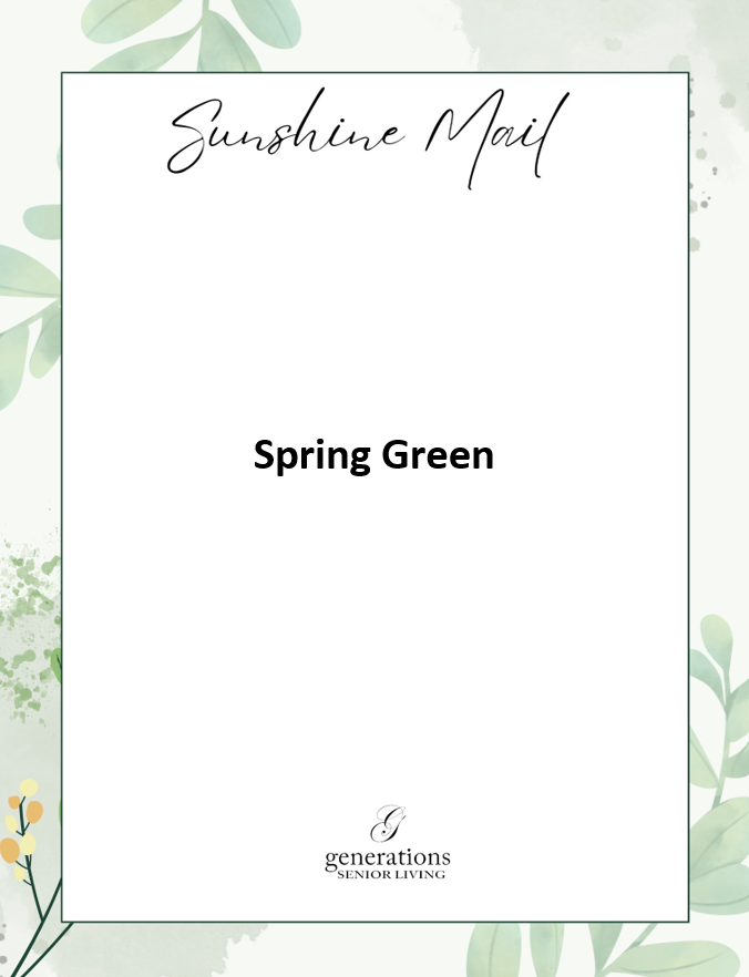 Spring Green Letter Stationery
