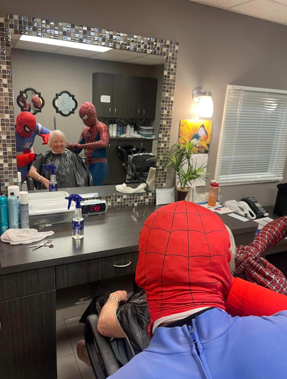 Superhero day at the hair salon