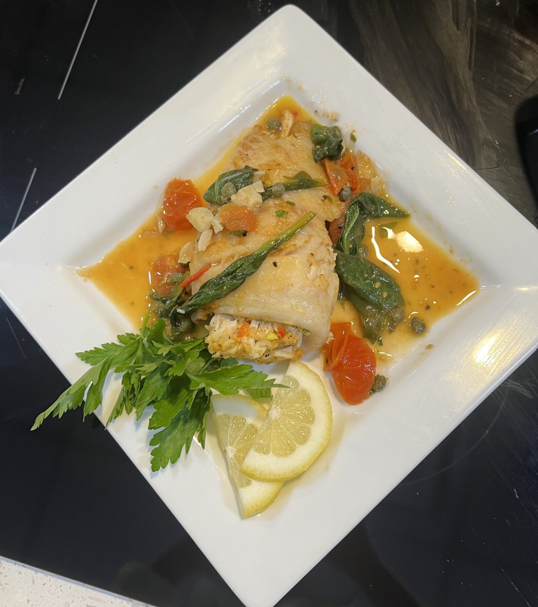 Crab Stuffed Tilapia